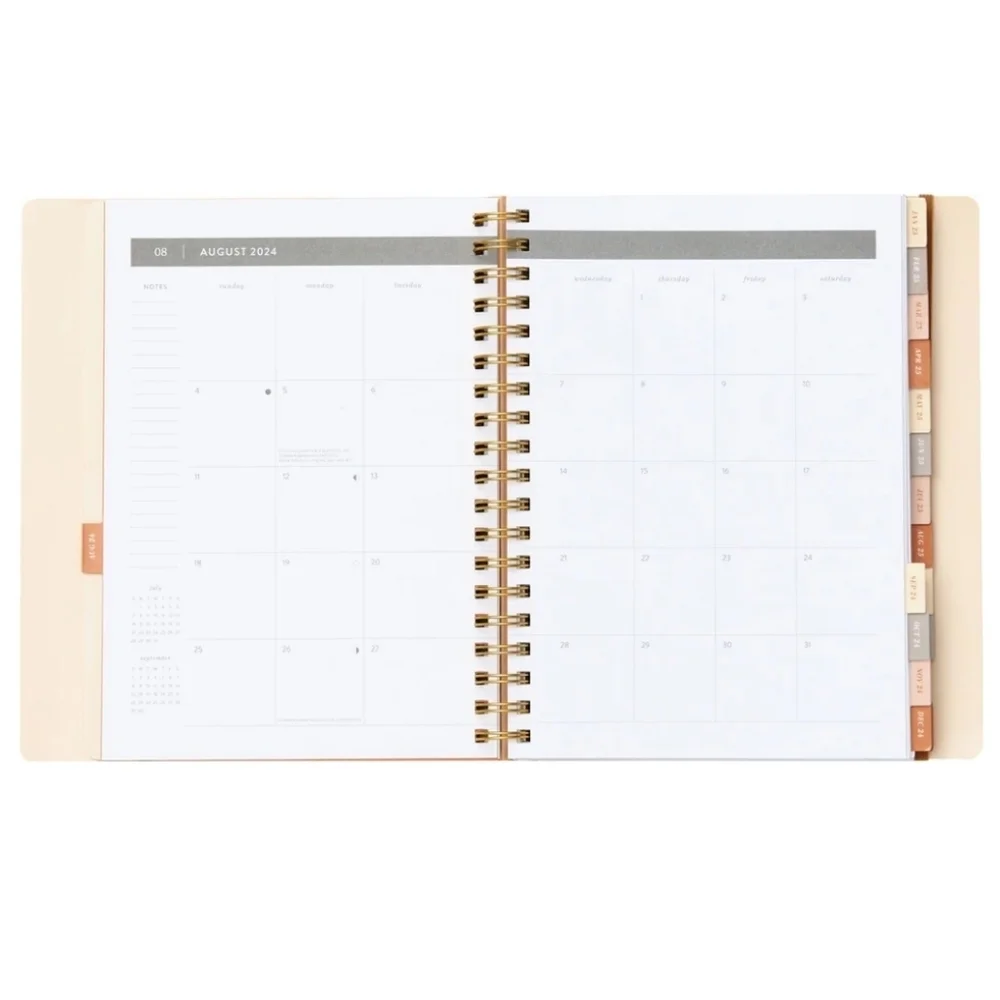Floral 2025 Planner with Orange Accents